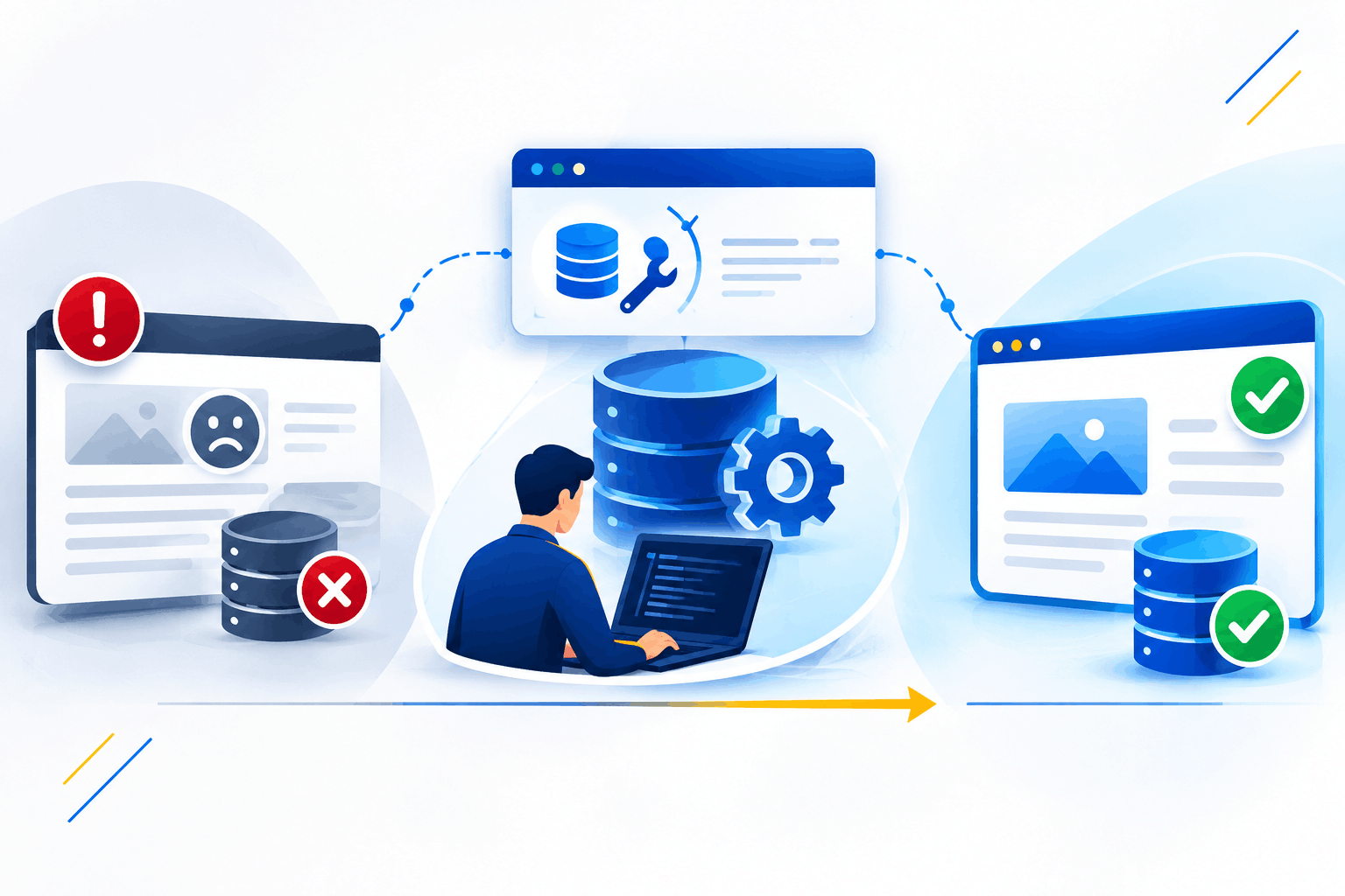 Database Repair for Down Websites